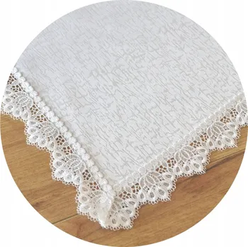 ubrus Bieżnik Obrus Biały Gipiura 40x90 Vysoká kvalita Elegantní