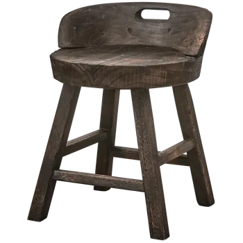 Stolička WOOOD Stolička ROSALIE tmavě hnědá