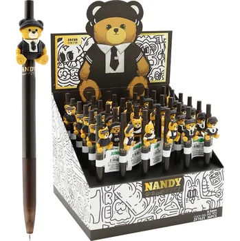 Gelové pero JUNIOR Nandy Bear 0,5 mm, modrá náplň (mix vzorů)