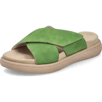Dámské pantofle Dámské nazouváky RIEKER V1579-52 zelená S5 39