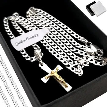 Náhrdelník DÁREK PRO TÁTU KE DNI OTCŮ / STŘÍBRNÝ NÁHRDELNÍK S KŘÍŽKEM, STŘÍBRO 925