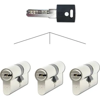 Vložka do dveří Stavební vložka EC 30/35.SET3 na společný uzávěr (3 ks), bílá