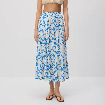 Dámská sukně Reserved - Midi sukně s viskózou - světle modrá - YS115-50X - YS115-50X-M