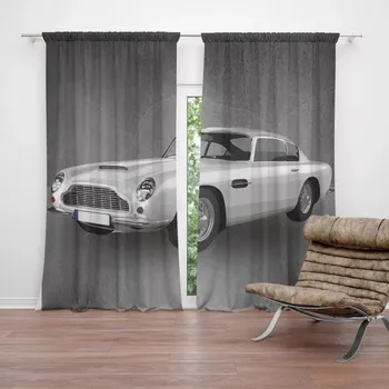 Závěs Sablio Závěsy Aston Martin Tmavé pozadí: 2ks 140x250cm
