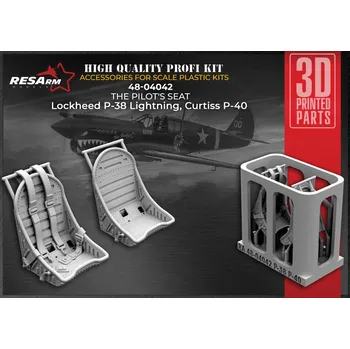 Plastikový model RESARM 1/48 Lockheed P-38 Lightning / Curitss P-40 - seats