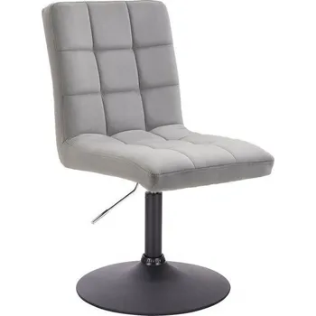 LuxuryForm DESIGN Kosmetická židle TOLEDO VELUR na černém talíři - světle šedá