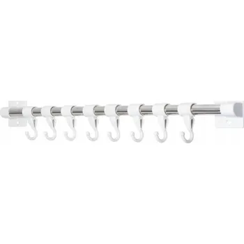 Věšák Věšák na kuchyňské doplňky 50 cm - Nastavitelné háčky, elegantní vzhled
