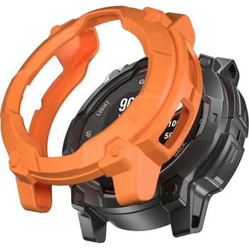 Příslušenství k chytrým hodinkám VSECHNONAMOBIL 104664 TPU HALF COVER Kryt pro Garmin Instinct 3 Solar 50mm oranžový