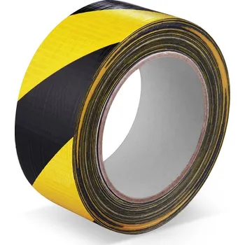 Lepící páska žlutočerná 50mm/66m