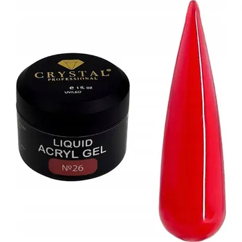Lak na nehty Gel pro posílení nehtů Liquid Acryl Gel 26 CRYSTAL PROFESSIONAL 30 ml