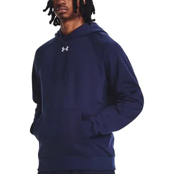 Pánská mikina Mikina s kapucí Under Armour UA Rival Fleece Hoodie-BLU 1379757-410 Velikost 3XL