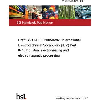 25/30513128 DC Draft BS EN IEC 60050-841 International Electrotechnical Vocabulary (IEV) Part 841. Industrial electroheating and electromagnetic processing Anglicky Tisk