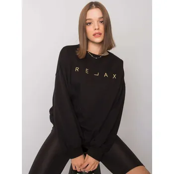 Dámská mikina Černá mikina bez kapuce EM-