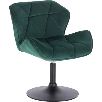 LuxuryForm DESIGN Kosmetická židle MILANO VELUR na černém talíři - zelená