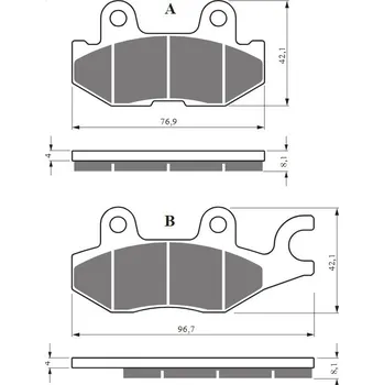 Brzdová destička Brzdové destičky GOLDFREN 427 AD STREET 427 AD