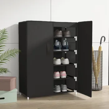 Botník ZBXL Botník černý 60 x 28 x 90 cm textil
