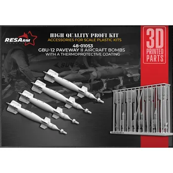 Plastikový model RESARM 1/48 GBU-12 PAVEWAY II thermally protected (4 pcs.)