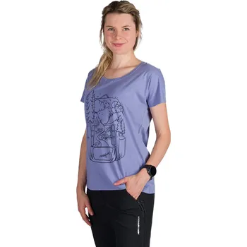 Dámské tričko Northfinder Dámské outdoorové triko z organické bavlny loose fit DARCY, fialová, XS