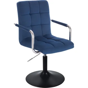 LuxuryForm DESIGN Kosmetická židle VERONA VELUR na černém talíři - modrá