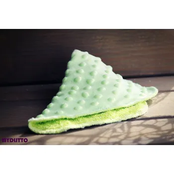 Zásobník na papírové ručníky Duo froté-minky - zelený ubrousek (ubrousek k otírání, odlíčení, i jako žínka)