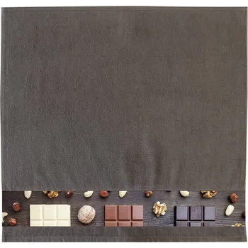 Talíř Ručník do kuchyně sada 2 kusy SCHOKOLADE, šedohnědá, Framsohn ▪ Kč 579 ️ - Luxurytable.cz Framsohn