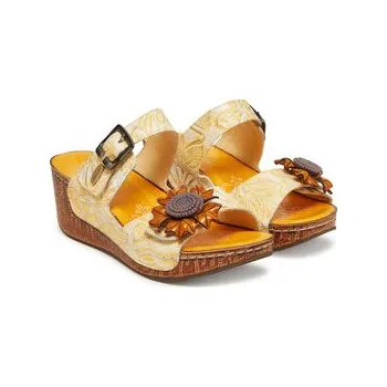 Dámské pantofle Nazouváky Laura Vita Dino 31 Žlutá 36