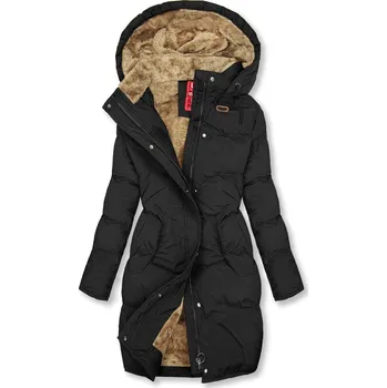 Dámská bunda Černá zimní bunda s plyšovou podšívkou