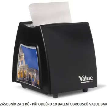 Zásobník na papírové ručníky Zásobník na ubrousky Value Bar 11x21cm černý