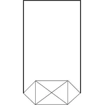 Dárková taška Sáček čirý (OPP) s křížovým dnem 9,5 x 16 + 4 cm / 93009