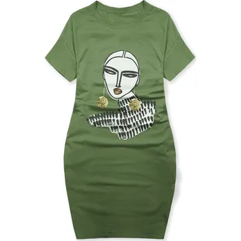 Dámské šaty Khaki plus size šaty MODEL