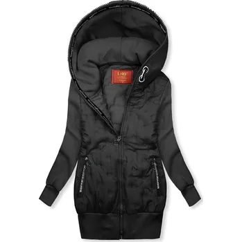 Dámská mikina Černá mikina SPORTY s tečkovaným vzorem