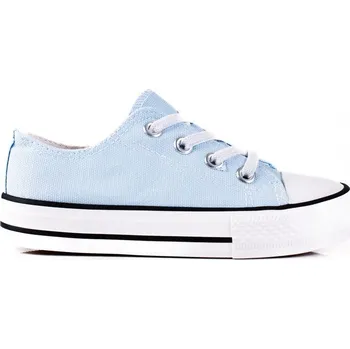 Dívčí tenisky Světle modré dětské šněrovací tenisky