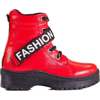 Dámské kozačky Červené dívčí kozačky Fashion