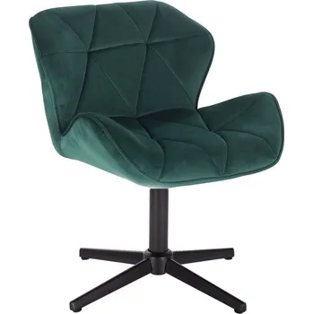 LuxuryForm DESIGN Židle MILANO VELUR na černém kříži - zelená