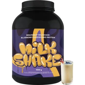 Protein BrainMax Milkshake Whey Protein, 1000 g Příchuť: Borůvkový cheesecake Expirace 10/02/26
