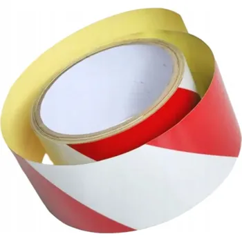 Lepicí páska Páska P2824R 50mm/5m reflexní hladká, jednostranně lepicí, bílo-červená