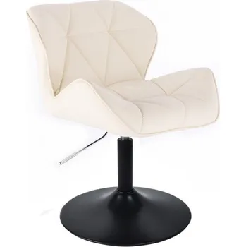 LuxuryForm DESIGN Kosmetická židle MILANO na černém talíři - krémová (VPT)