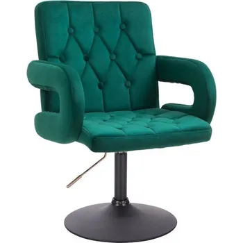 LuxuryForm DESIGN Židle BOSTON VELUR na černém talíři - zelená