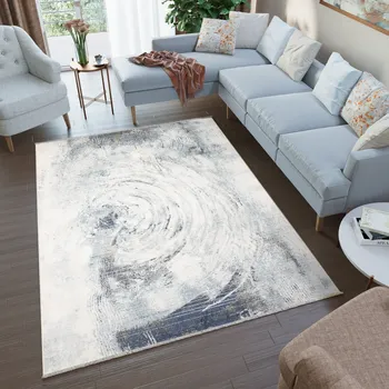 Koberec Moderní koberec Rivoli - abstrakt 10 - bílý/modrý Rozměr koberce: 200x305 cm