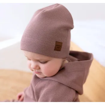 Kojenecké oblečení Čepice vaflová / starofialová Velikost: 43