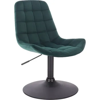 LuxuryForm DESIGN Kosmetická židle PARIS VELUR na černém talíři - zelená