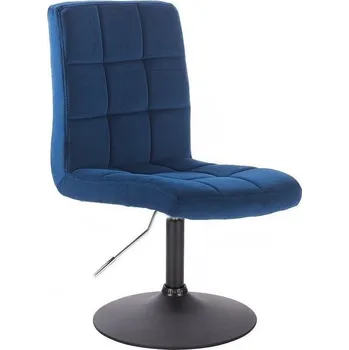 LuxuryForm DESIGN Kosmetická židle TOLEDO VELUR na černém talíři - modrá
