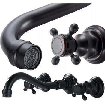 Vodovodní baterie Umyvadlová baterie pod omítku Ari Victorian Retro černá