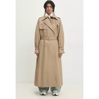 Dámský kabát Trench kabát VETEMENTS Double Trench, XL, béžová, 80X