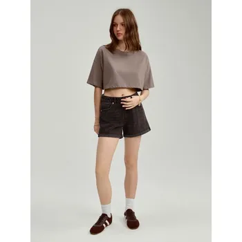 Dámské kraťasy Džínové kraťasy high waist - 36 - House - šedá - 144EI-90J