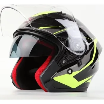 Helma na motorku Skútrová helma MAXX OF878 - zelená Velikost: XL