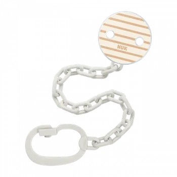 klip na dudlíky NUK Řetízek na dudlík s klipem Barva: Béžová