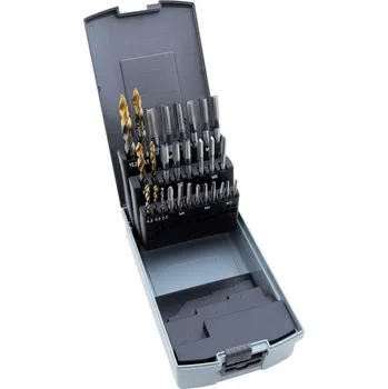 Vrták NÁSTROJE CZ Sada vrtáků S338RGS a závitníků sadových DIN352 M3-M12, 28dílů - SV338RGSNHSSCO5TIN-28P