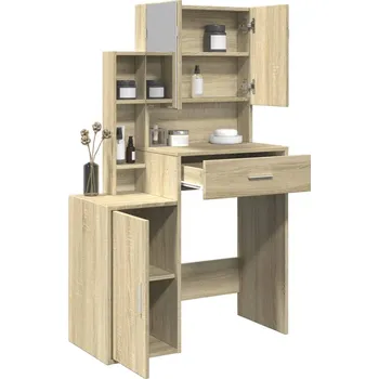 Toaletní stolek vidaXL Toaletní stolek se skříňkou dub sonoma 80 x 35 x 132 cm