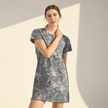 Dámská noční košile Reserved - Noční košile s potiskem - tmavomodrá - 133CS-59X - 133CS-59X-L